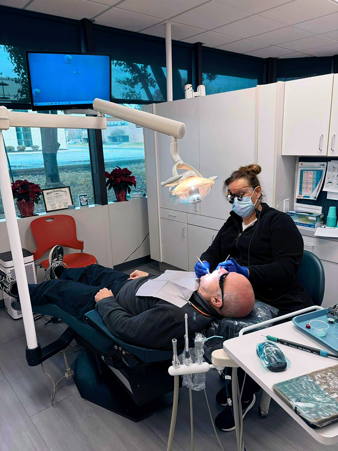 hygienist and patient